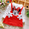 2018 New Summer Cotton Baby Girls Cartoon Long Sleeves Dress Children's Clothing Kids Princess Dresses Casual Clothes 0-2years