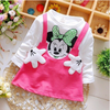 2018 New Summer Cotton Baby Girls Cartoon Long Sleeves Dress Children's Clothing Kids Princess Dresses Casual Clothes 0-2years